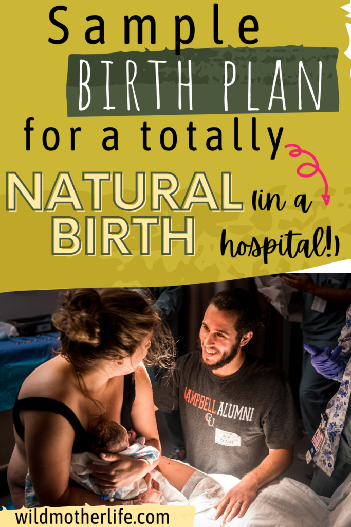 Sample Birth Plan Birth Plan Example For A Natural Birth Wild Mother