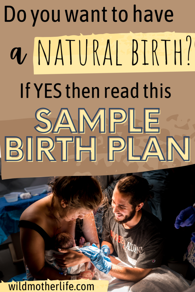 sample birth plan