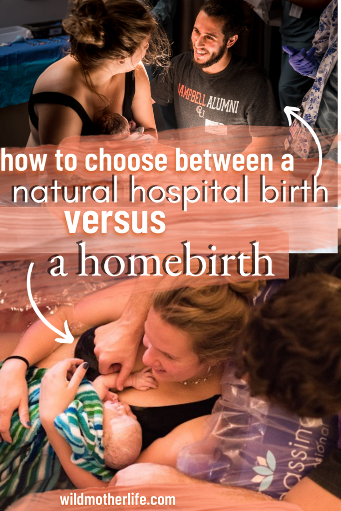differences between a natural hospital birth vs a homebirth